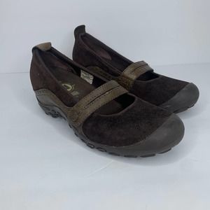 MERRELL | Plaza Bandeau Brown Suede Mary Jane Shoes